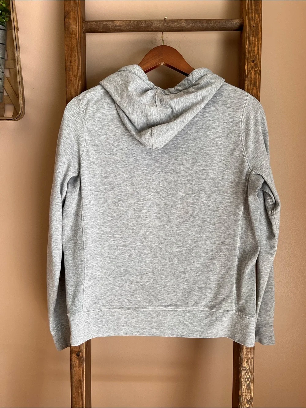 J. Crew Gray Light Weight Hooded Pullover Sweatshirt